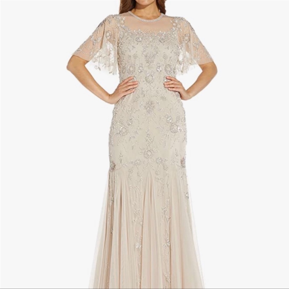 Adrianna papell beaded gown